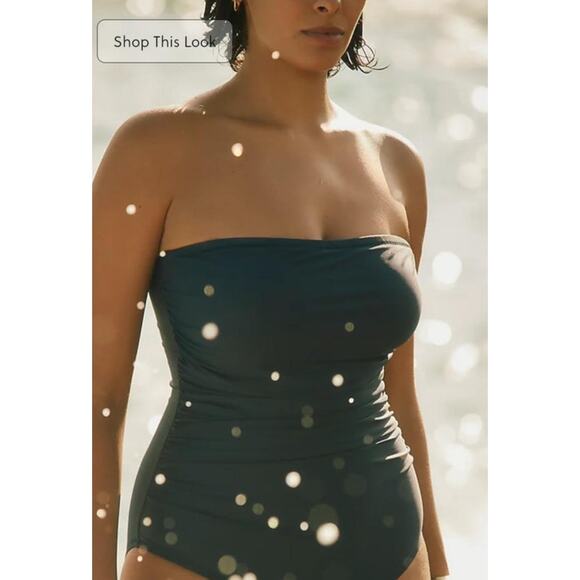 NWT J. Crew Ruched Bandeau One-Piece 4 - Picture 3 of 9